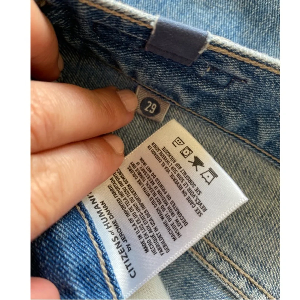 Citizens of Humanity "Emerson" distressed boyfriend jeans light wash denim SZ 29 - Picture 6 of 11